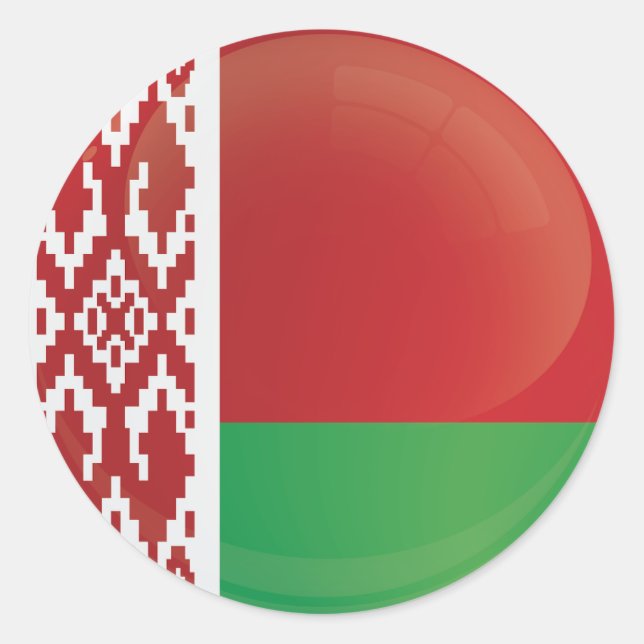 Belarus  Round Icon Flag Classic Round Sticker (Front)