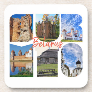 Belarus Sights Collage Architecture Coaster