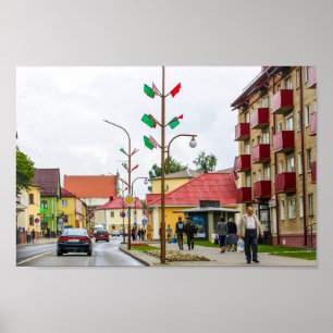 Belarus Slonim City Town View Architecture Poster