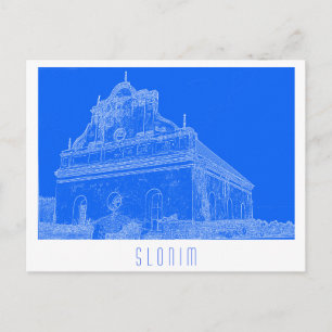 Belarus Slonim Great Synagogue Architecture Sketch Postcard