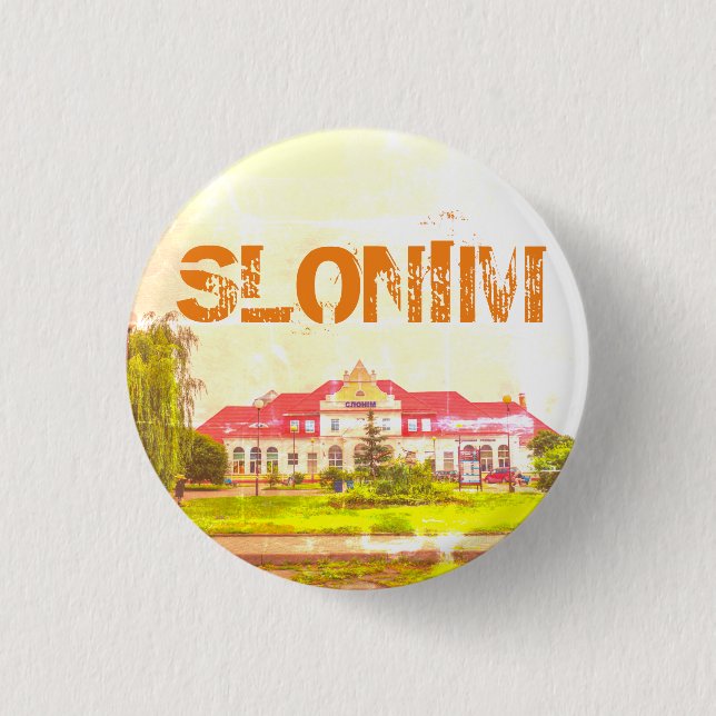 Belarus Slonim Train Station Architecture 3 Cm Round Badge (Front)