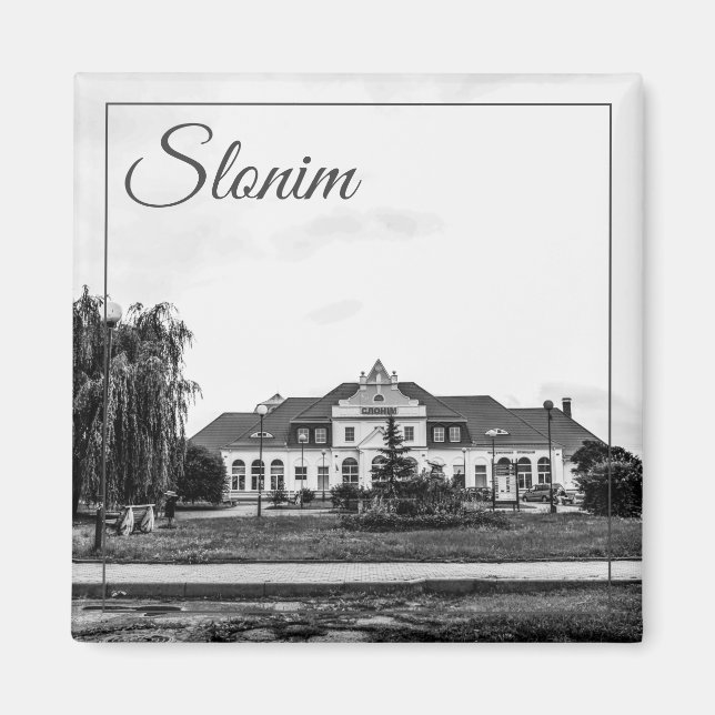Belarus Slonim Train Station Architecture  Magnet (Front)