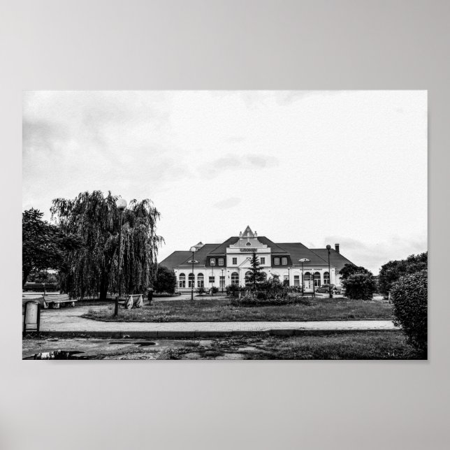 Belarus Slonim Train Station Architecture Poster (Front)