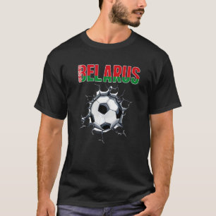 Belarus Soccer Fans - Belarusian Football In Crack T-Shirt