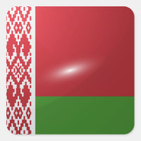 Belarus square glossy flag