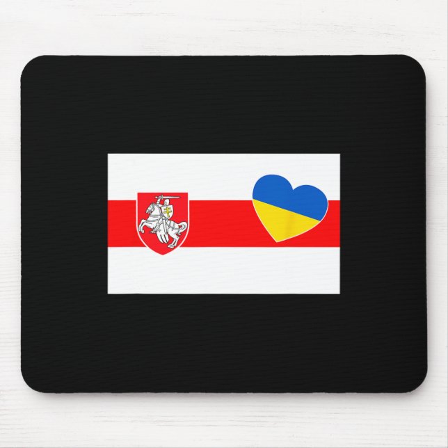 Belarus Stand With Ukraine Belarusians Support Ukr Mouse Mat (Front)