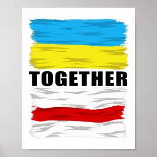 Belarus Supports Ukraine Stop War Together Poster