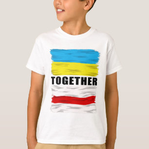 Belarus Supports Ukraine Stop War Together T-Shirt