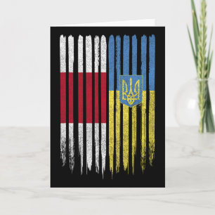 Belarus Ukraine Belarusian Ukrainian Flag Card