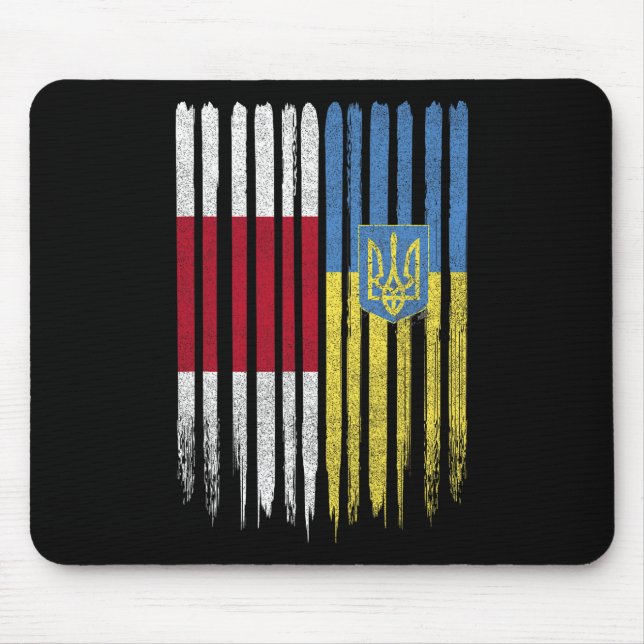 Belarus Ukraine Belarusian Ukrainian Flag  Mouse Mat (Front)