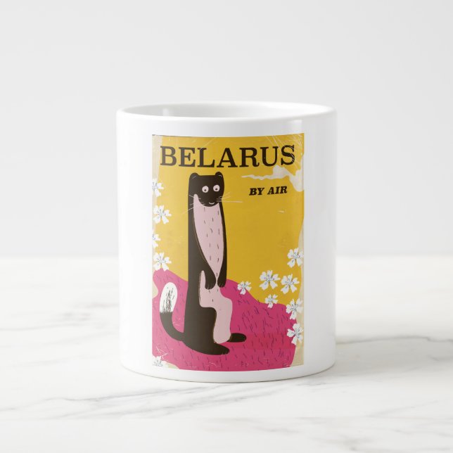 Belarus vintage travel poster large coffee mug (Front)