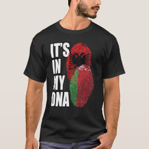 Belarusian And Albanian Mix DNA Flag Heritage T-Shirt