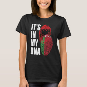 Belarusian And Albanian Mix DNA Flag Heritage T-Shirt