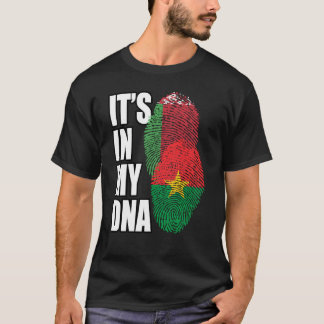 Belarusian And Burkinabé Mix DNA Flag Heritage T-Shirt