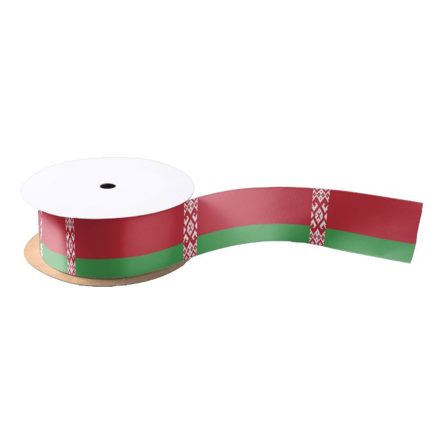 Belarusian flag ribbon satin ribbon (Spool)
