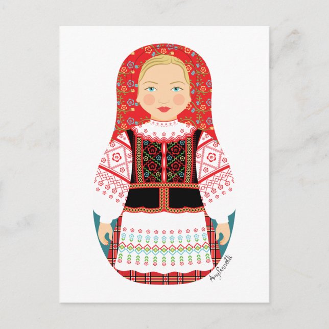 Belarusian Matryoshka Postcard (Front)