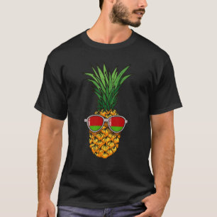 Belarusian Pineapple Belarus Flag Sunglasses Summe T-Shirt