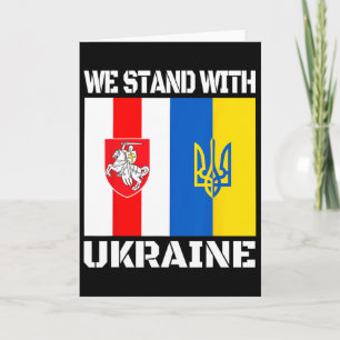 Belarusian Support Ukrainian We Stand With Ukraine Card