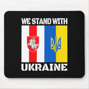 Belarusian Support Ukrainian We Stand With Ukraine Mouse Mat