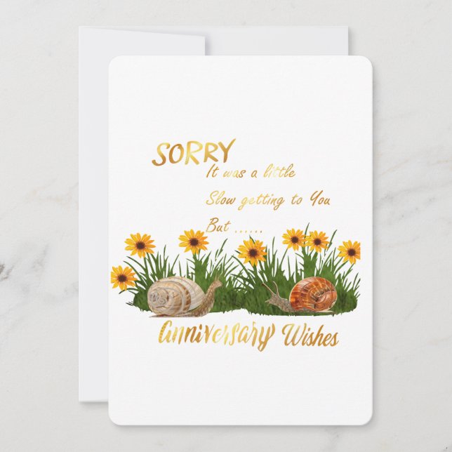 Belated Anniversary Wishes Holiday Card (Front)