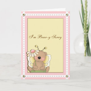 Belated Birthday Butterfly Bear Card