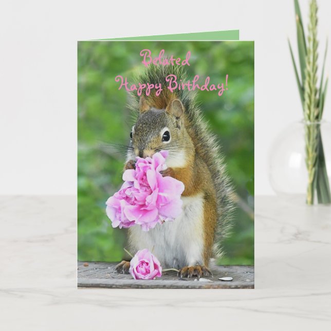 Belated birthday card, 5 x 7"  Mr. Bickles  Thank You Card (Front)