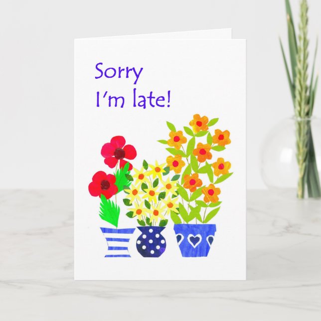 Belated Birthday Card - Flower Power (Front)