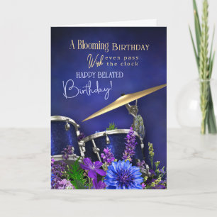 Belated Birthday Card For Drummer