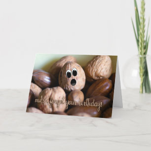 Belated Birthday Card - Nuts I Forgot Your Birthda