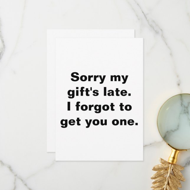 Belated Birthday Cared Thank You Card (Front/Back In Situ)