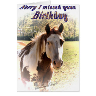 Horse Belated Birthday Cards, Photo Card Templates, Invitations & More