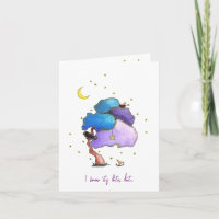 Belated Birthday Cute Night Illustrated