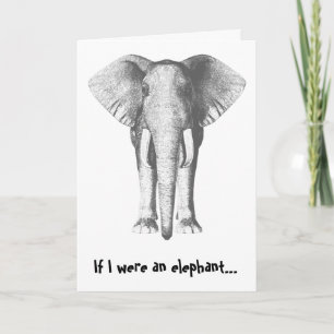 Belated Birthday - Elephant Card