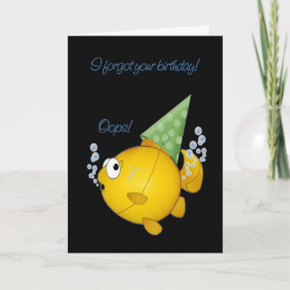 Belated birthday fish card