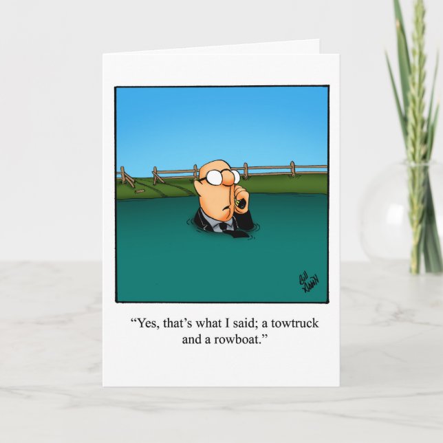 Belated Birthday Humour Greeting Card (Front)
