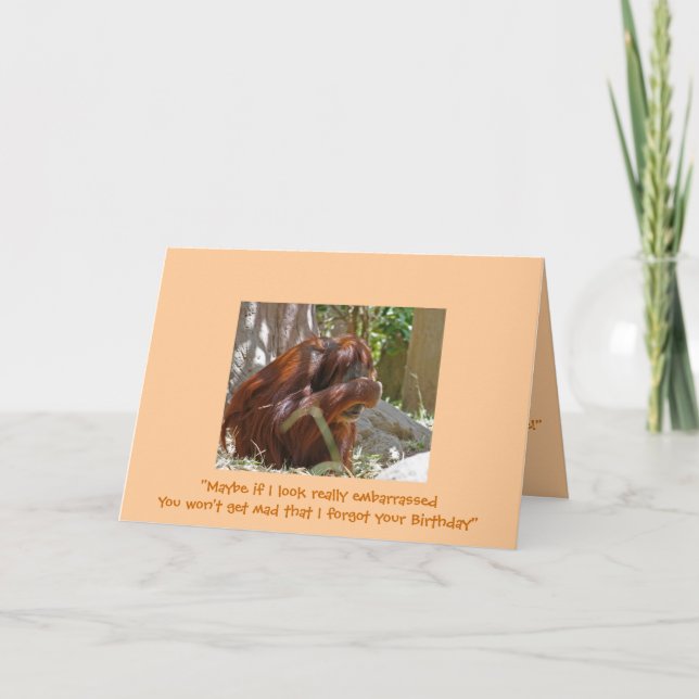 Belated Birthday, Humourous Card (Front)