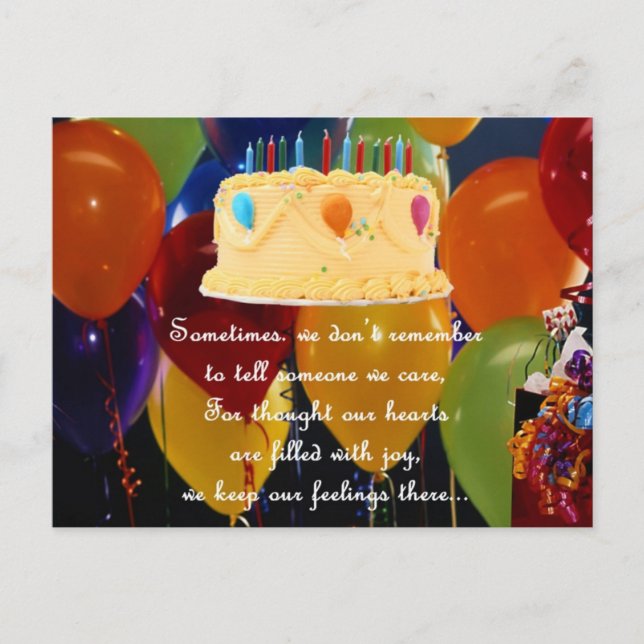 BELATED BIRTHDAY POSTCARD (Front)