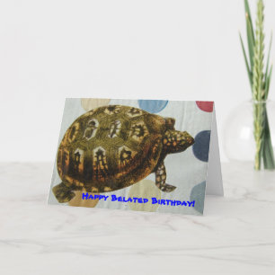 Belated Birthday Turtle Collage Card