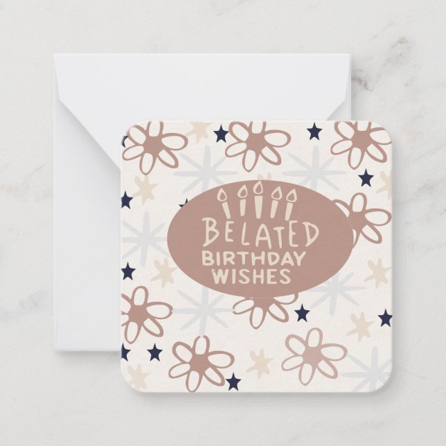 Belated birthday wishes card (Front)