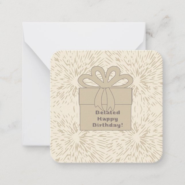 Belated Birthday Wishes  Card (Front)