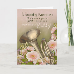 Belated Birthday Wishes For Trumpet Or Horn Player Card