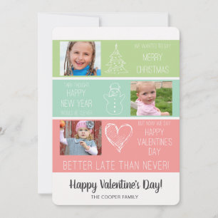 Belated Christmas / Photo Valentine Card Funny