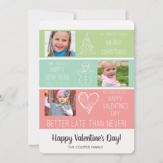 Belated Christmas / Photo Valentine Card Funny
