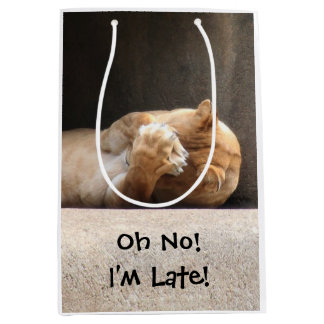 Belated lioness medium gift bag