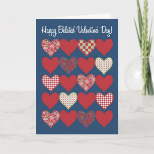 Belated Valentine's Card, Hearts and Roses Holiday Card