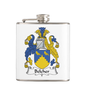 Belcher Family Crest Hip Flask