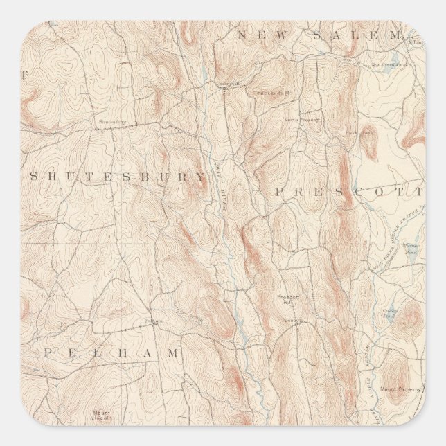 Belchertown, Massachusetts Square Sticker (Front)