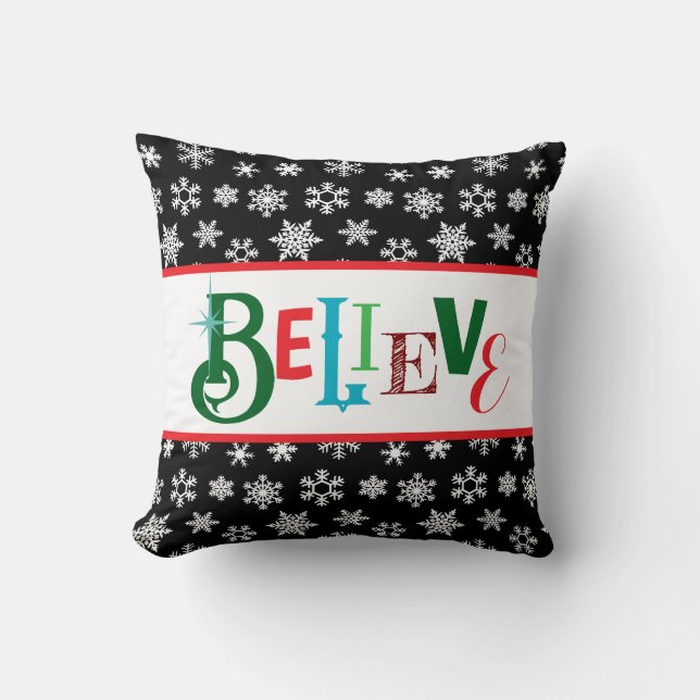 BeLeive Throw Pillow (Front)