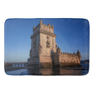 Belem tower at sunset in Lisbon Portugal Bath Mat