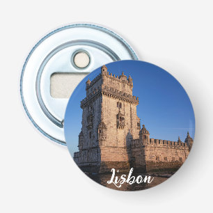 Belem tower at sunset in Lisbon Portugal Bottle Opener